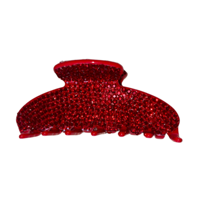 Ruby crystal hair claw