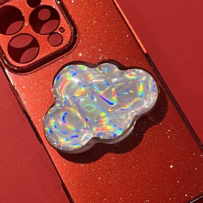Cloud 9 phone grip holder silver