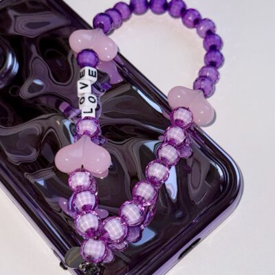 Love purple phone charm