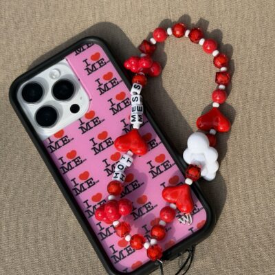 Hot mess red phone charm
