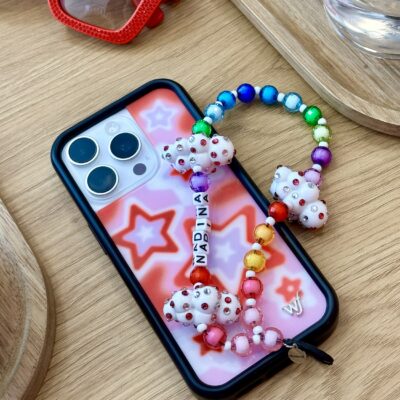 Delulu crystal phone charm